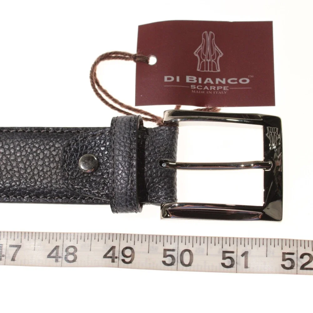 Di Bianco NWT Cut to Size Dress Belt In Solid Gray Pebbled Leather One Size